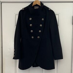 Forever 21 Women’s Gray Military Style Wool Blend Coat Size: M